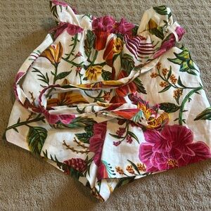 Farm Rio beaded belt shorts XS